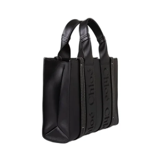 Woody Logo Embroidered Small Tote Bag