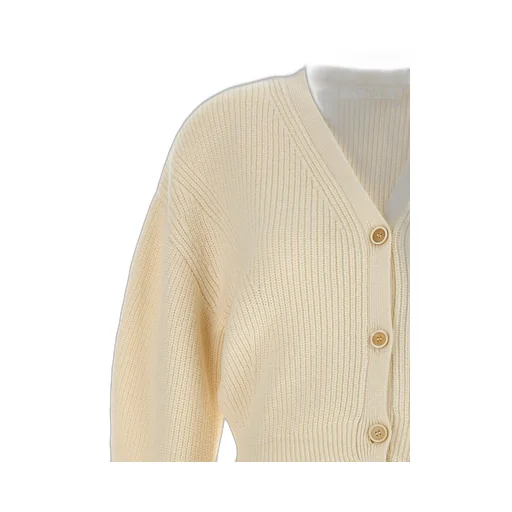 Ruffled Knit Cardigan