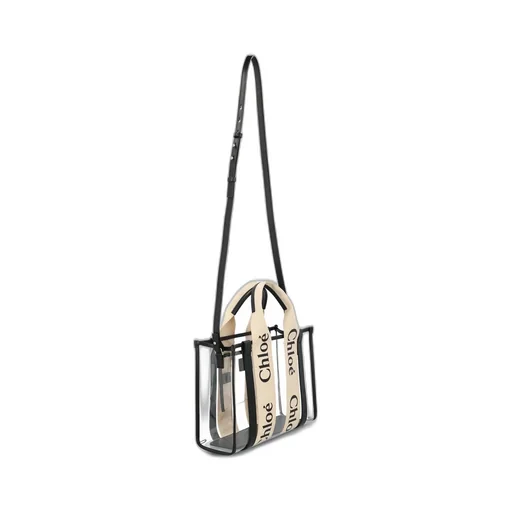 Woody Logo Detailed Tote Small Bag