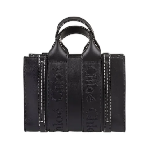 Woody Logo Embroidered Small Tote Bag