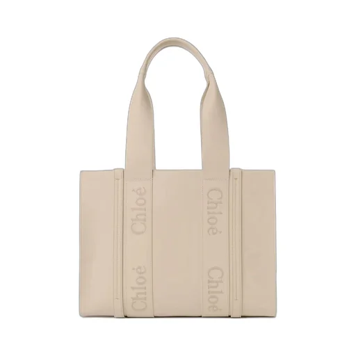 Woody Logo Embroidered Medium Tote Bag