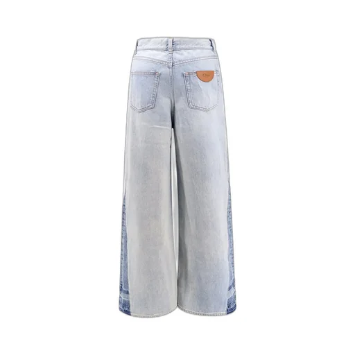 Logo Patch Wide-Leg Jeans