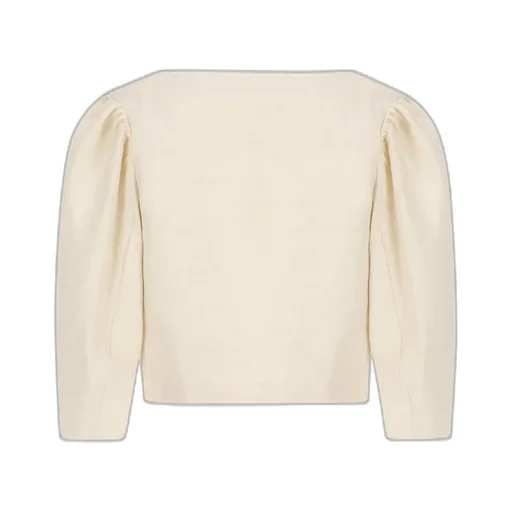 Puff-Sleeved Cropped Top