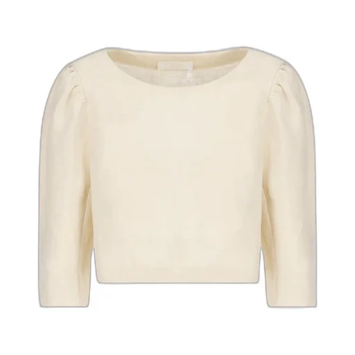 Puff-Sleeved Cropped Top