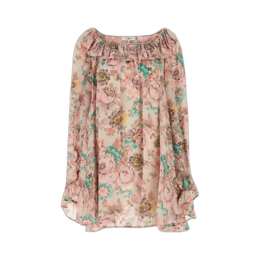 Square-Neck Ruffled Mini Dress