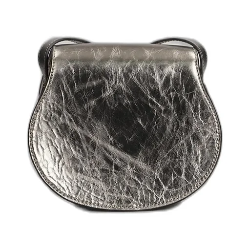 Small Marcie Metallized Saddle Bag