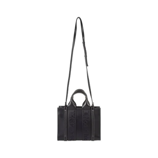 Woody Logo Embroidered Small Tote Bag