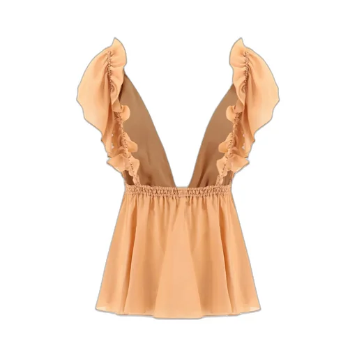 V-Neck Ruffle Detailed Top