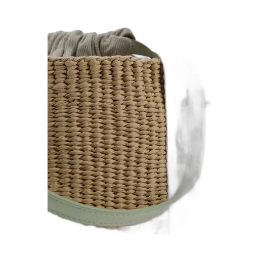 Woody Drawstring Small Basket Bag