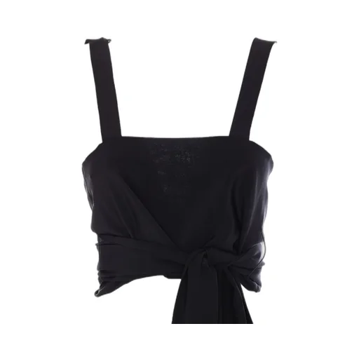 Front-Tie Cropped Tank Top