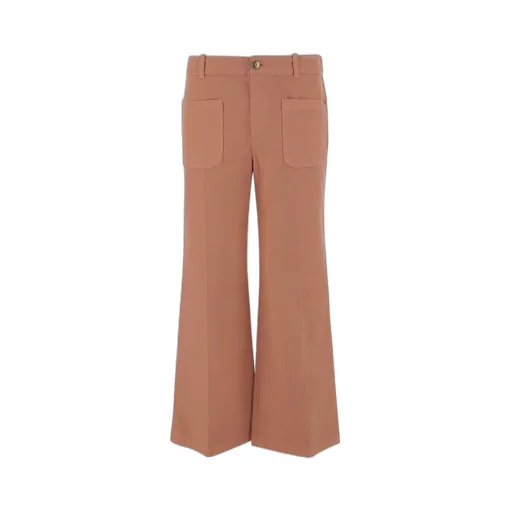 Flared Cropped Trousers