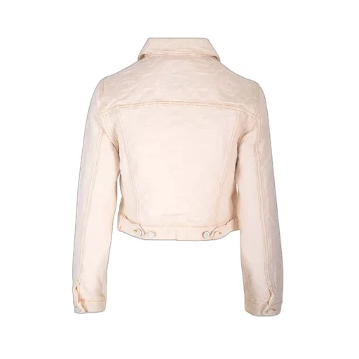Monogram Jacquard Cropped Denim Jacket