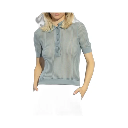 Fitted Knit Polo Shirt