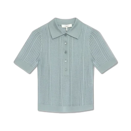 Fitted Knit Polo Shirt