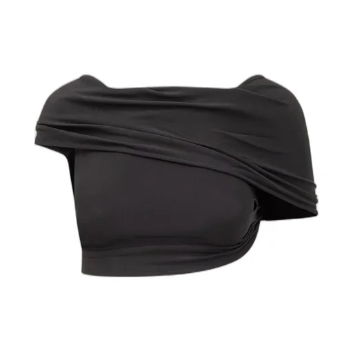 Crepe Draped Crop Top