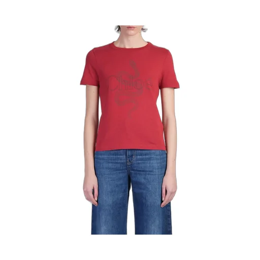 Snake Printed Crewneck T-Shirt