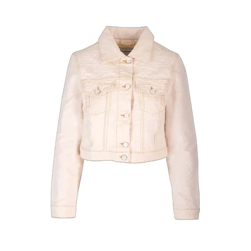 Monogram Jacquard Cropped Denim Jacket