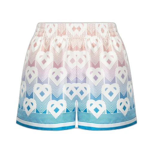 Gradient Heart Monogram Satin Shorts