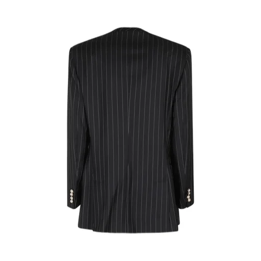 Double Breasted Striped Oversized Blazer