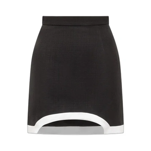 Curved Cut-Out Detailed Mini Skirt