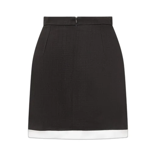 Curved Cut-Out Detailed Mini Skirt