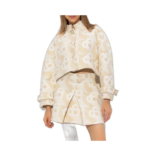 Monogram Pattern Cropped Jacket