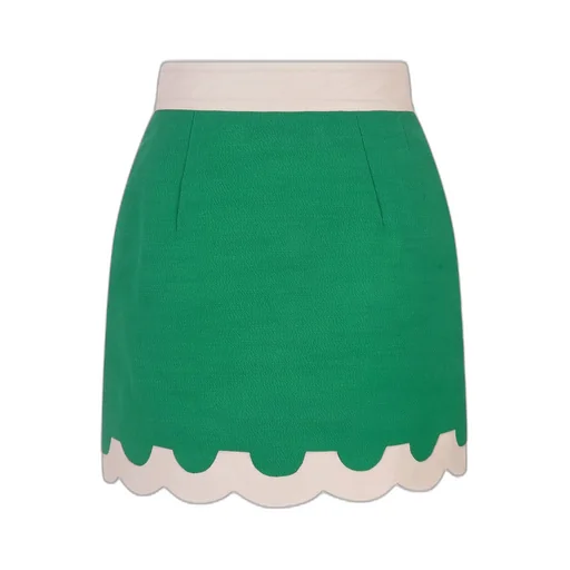 Scallop Hem Mini Skirt