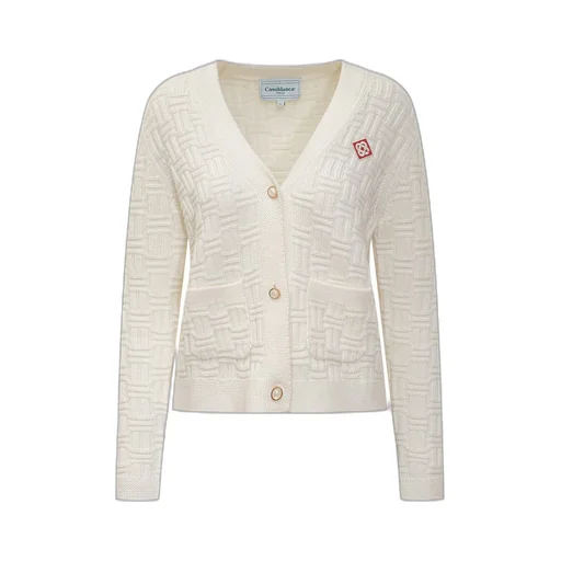 Logo Patch Knit Cardigan