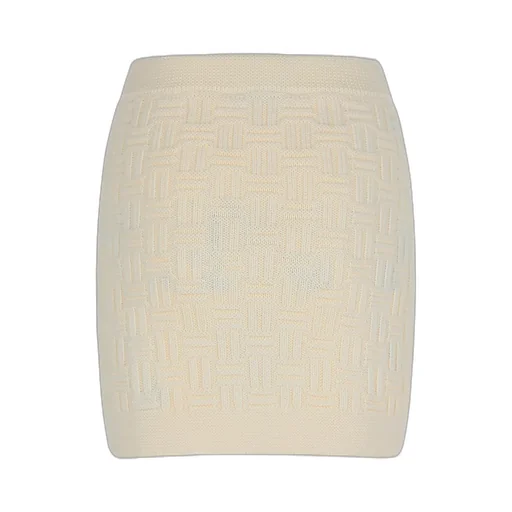 Column Stitch Knitted Mini Skirt