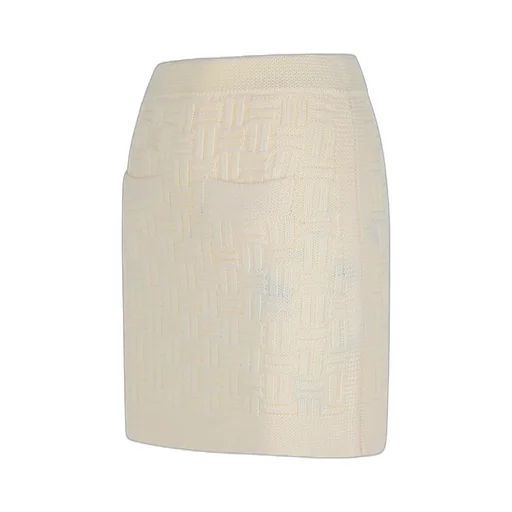 Column Stitch Knitted Mini Skirt