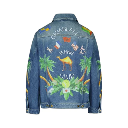 Tennis Club Washed Denim Jacket