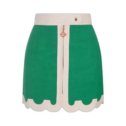 Scallop Hem Mini Skirt