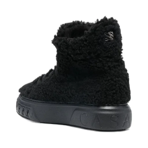 Logo Plaque Lace-Up Combat Boots