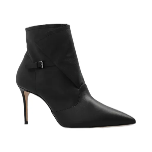 Buckled Pointed-Toe Boots