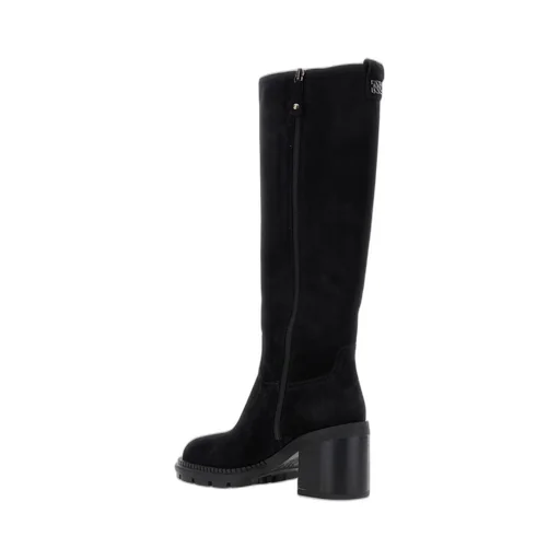 Block-Heel Side Zip Boots