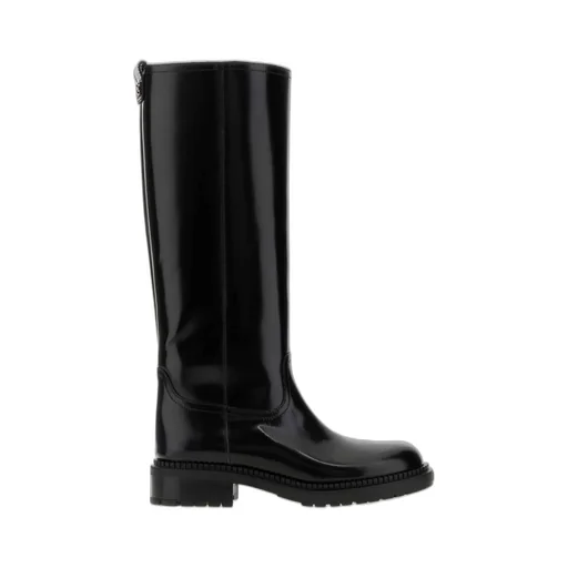 Block Heel Zip-Up Boots