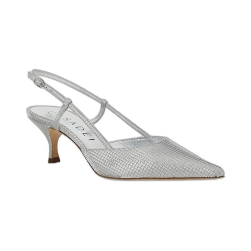 Scarlet Diadema Metallic Slingback Pumps