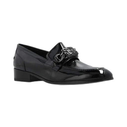 Buckle-Embellished Almond Toe Loafers