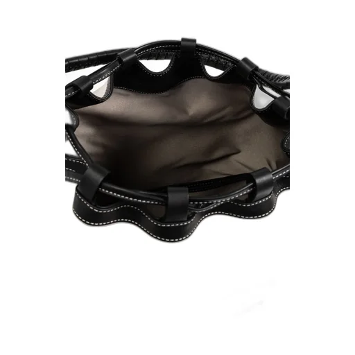 Logo Patch Drawstring Bucket Bag