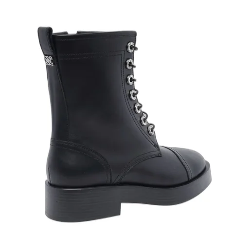 Round Toe Zipped Lace-Up Boots