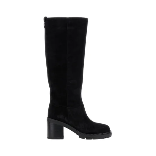 Block-Heel Side Zip Boots