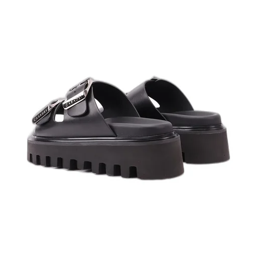Buckles Double-Strap Slip-On Sandals