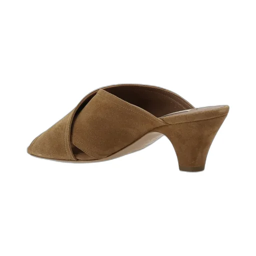 Crisscrossed Open-Toe Mules