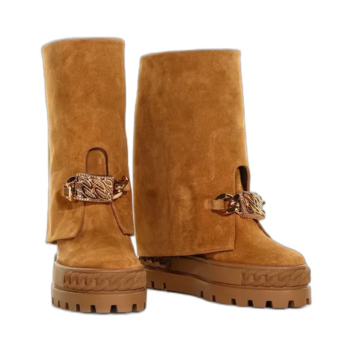 Brandy Logo Plaque Boots