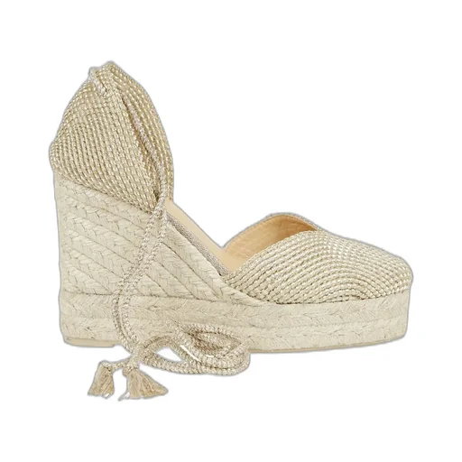 Ankle Strap Woven Wedge Espadrilles