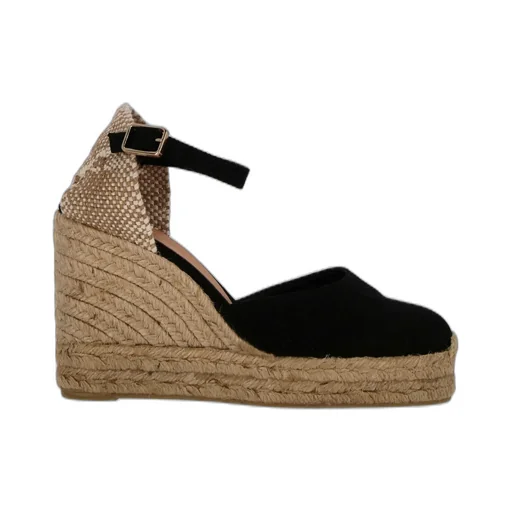 Carol Buckled Wedge-Heel Espadrilles