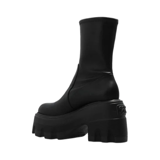 Pull-On Platform Ankle Boots