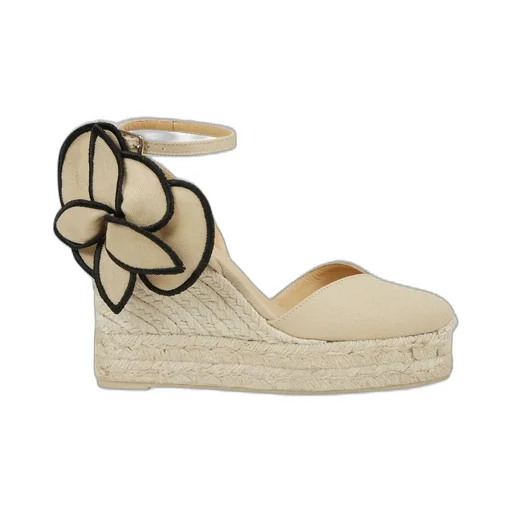 Floral Embellished Wedge Espadrilles