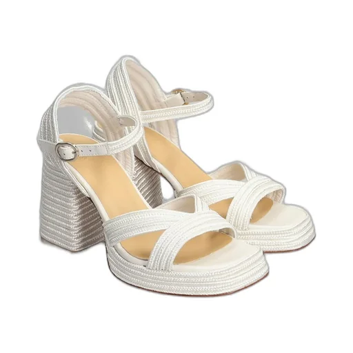 Valle Interwoven Metallic Slingback Sandals