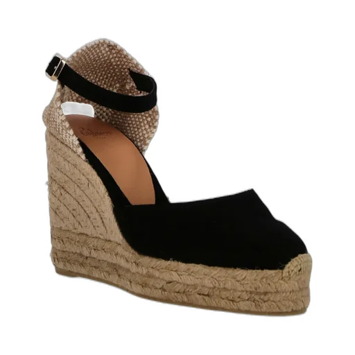 Carol Buckled Wedge-Heel Espadrilles